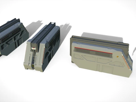 Sci-fi Architecture kitbash 59 3D Model