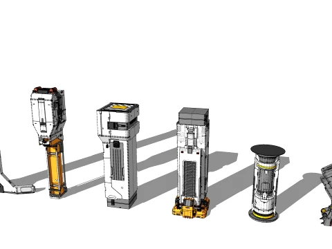 Sci-fi Architecture kitbash 59 3D Model