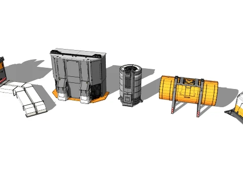 Sci-fi Architecture kitbash 59 3D Model