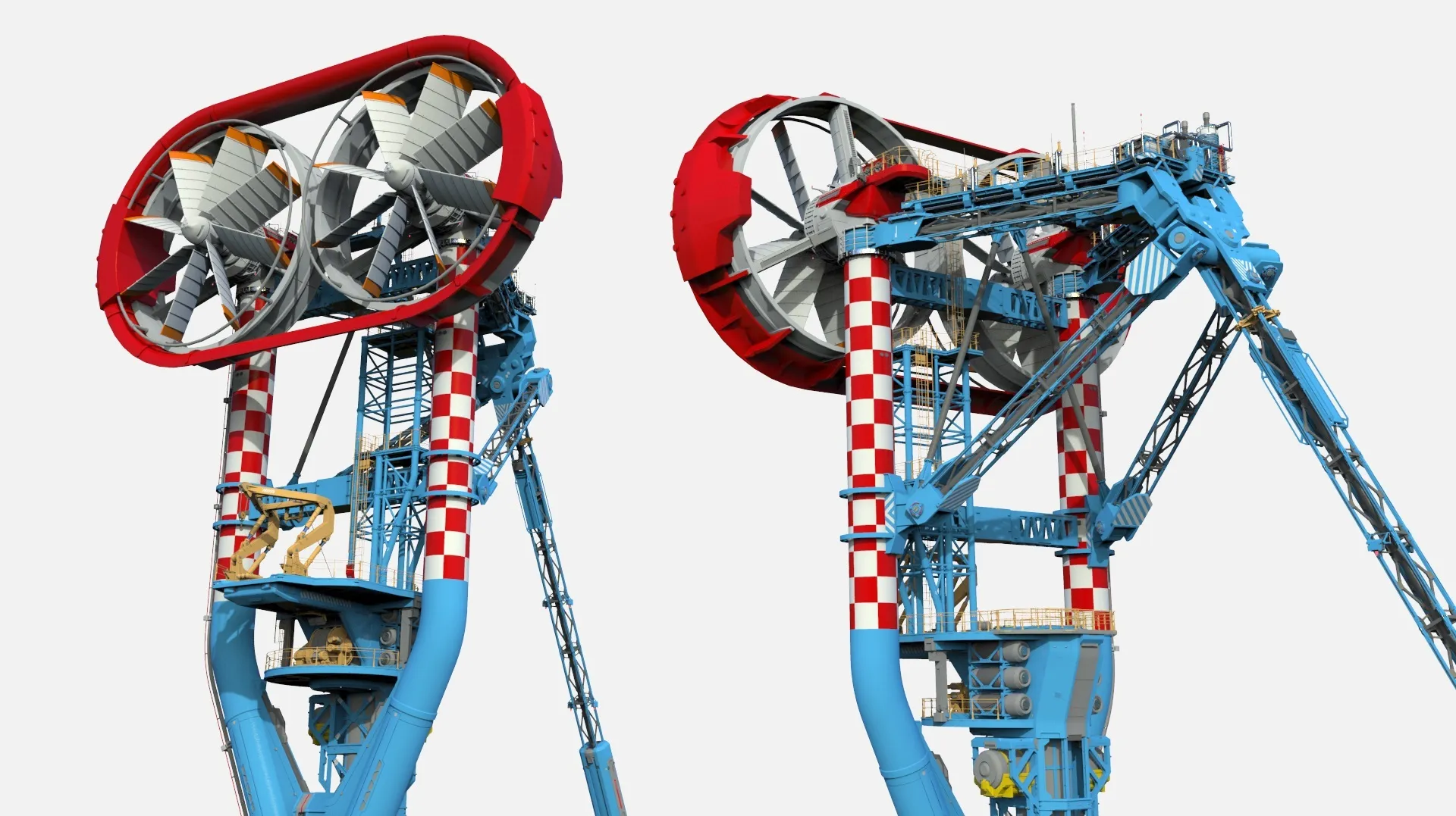 Sci-Fi Wind turbine 3 3D Model .c4d .max .obj .3ds .fbx .stl .blend 