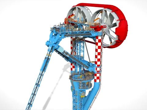 Sci-Fi Wind turbine 3 3D Model