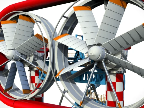 Sci-Fi Wind turbine 3 3D Model
