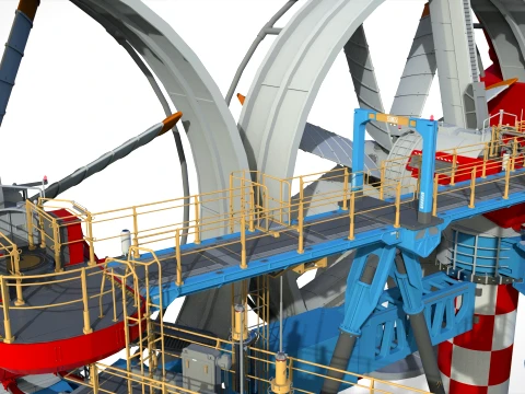 Sci-Fi Wind turbine 3 3D Model