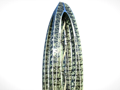 Eco Wind Turbine building Modelo 3D