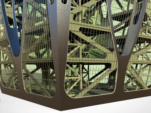 Eco Wind Turbine building 3D Model