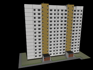 panel building Modello 3D