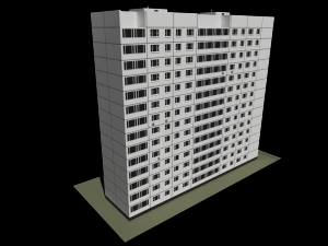 panel building Model 3D
