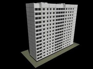 panel building 3D Model