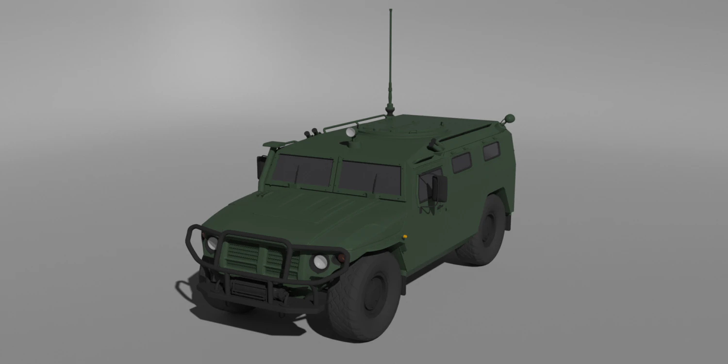 gaz tiger 3D Model .c4d .max .obj .3ds .fbx .stl .blend 