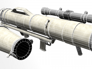 Low poly m3 carl gustav recoiless anti armour rifle maaws Modelo 3D