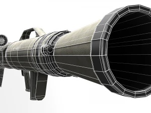 Low poly m3 carl gustav recoiless anti armour rifle maaws 3D Model