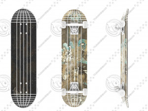 skateboard Modelo 3D