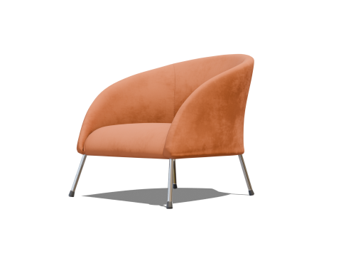 Modern Suede Leather Chair Modelo 3D