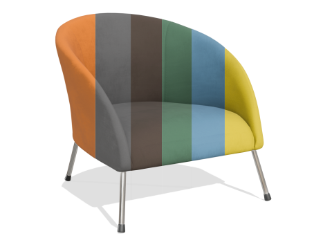 Modern Suede Leather Chair 3D Model