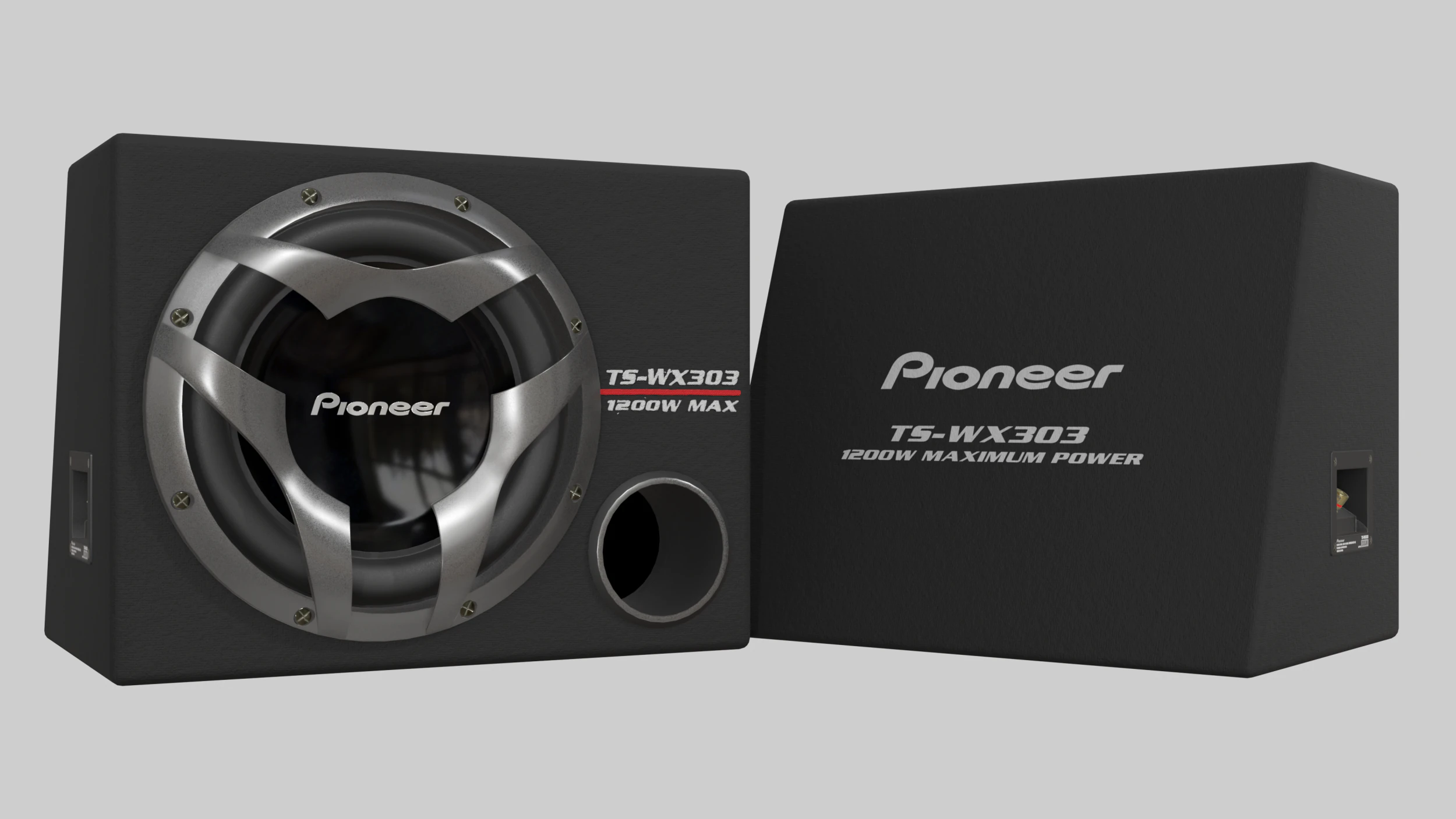 Car Subwoofer - Pioneer TS-WX303 3D Model .c4d .max .obj .3ds .fbx .stl .blend 
