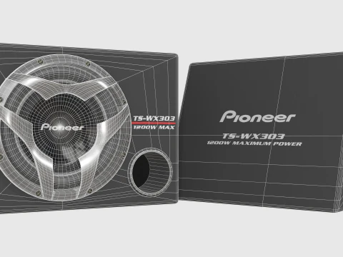Car Subwoofer - Pioneer TS-WX303 3D Model