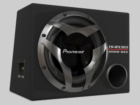 Car Subwoofer - Pioneer TS-WX303 3D Model