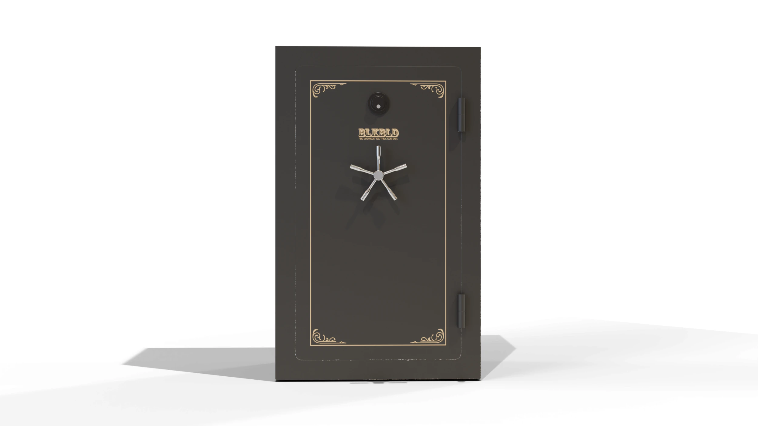 Weapon Safe Vault Rigged and Animated Game Ready with PBR Textures 3D Model .c4d .max .obj .3ds .fbx .stl .blend