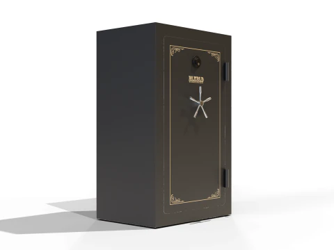Weapon Safe Vault Rigged and Animated Game Ready with PBR Textures 3D Model