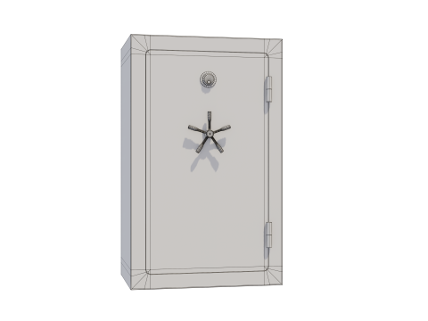 Weapon Safe Vault Rigged and Animated Game Ready with PBR Textures Modelo 3D
