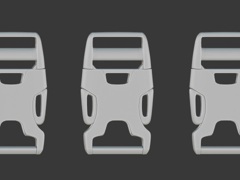 Tactical Style Bag Buckles Clips Modello 3D