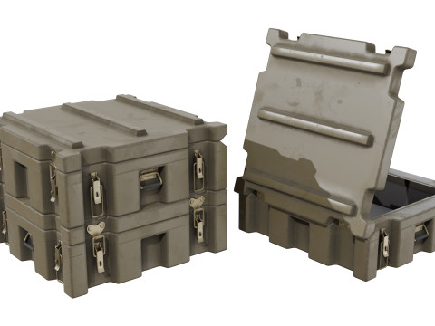 Modular Animated Military Storage Space Case Waterproof 3D Model