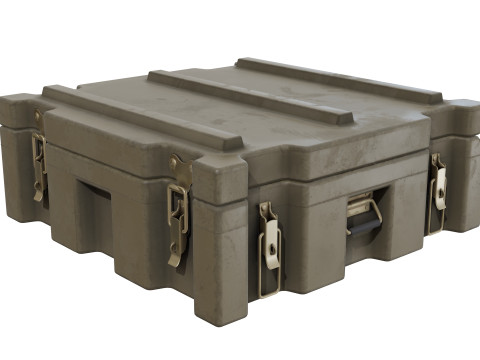Modular Animated Military Storage Space Case Waterproof Model 3D