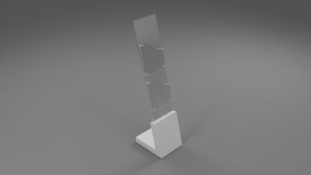 glass brochure stand 3D Model .c4d .max .obj .3ds .fbx .stl .blend 