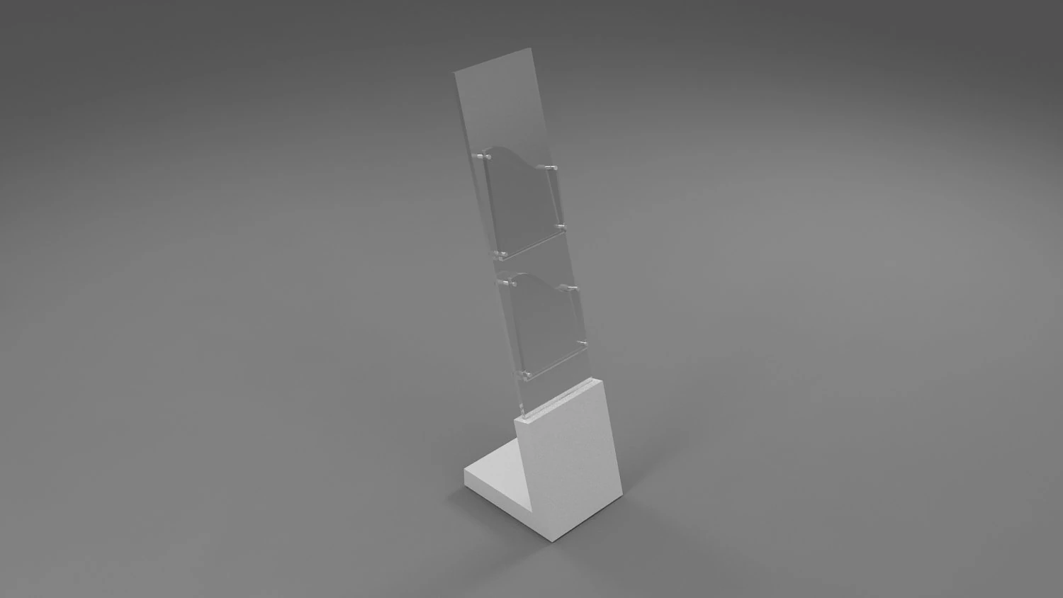 glass brochure stand 3D Model .c4d .max .obj .3ds .fbx .stl .blend 