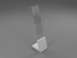 expositor de folletos de cristal Modelo 3D
