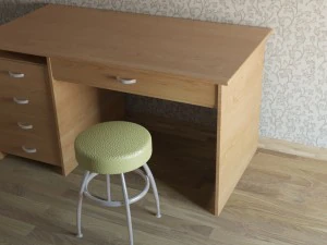 work desk wood 3D Model