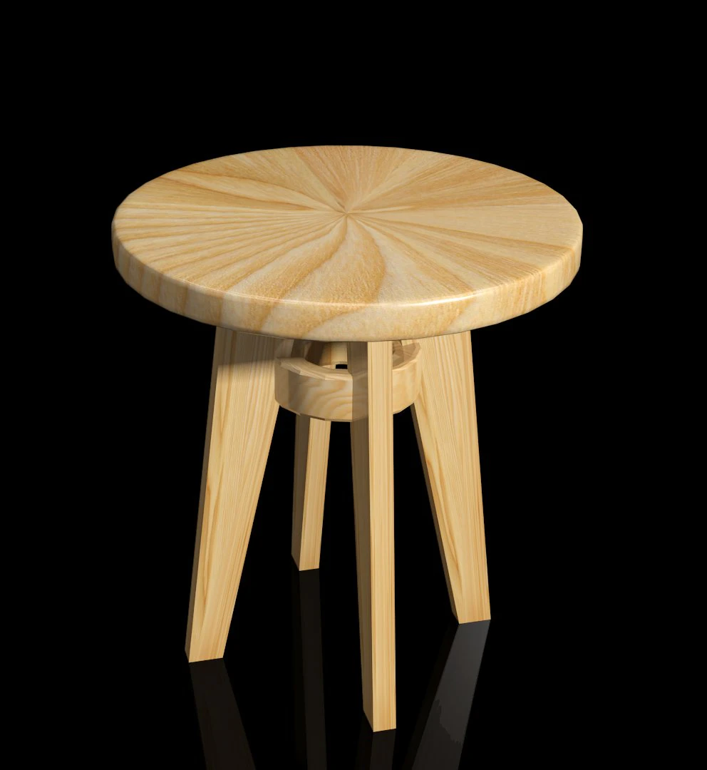 modern stool 3D Model .c4d .max .obj .3ds .fbx .stl .blend
