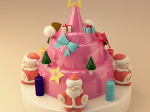 christmas cake 3Dモデル
