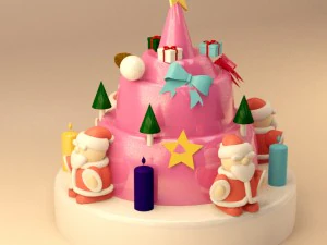 christmas cake 3D Model