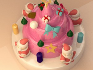 christmas cake Modelo 3D