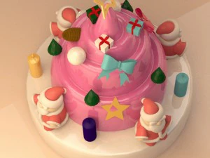 christmas cake 3D Model