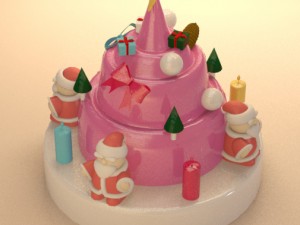 christmas cake Modelo 3D