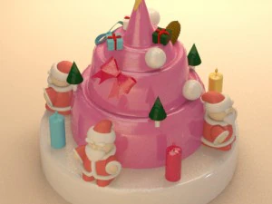 christmas cake 3D Model
