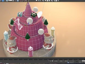 christmas cake 3D Model