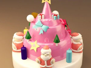 christmas cake 3D Model