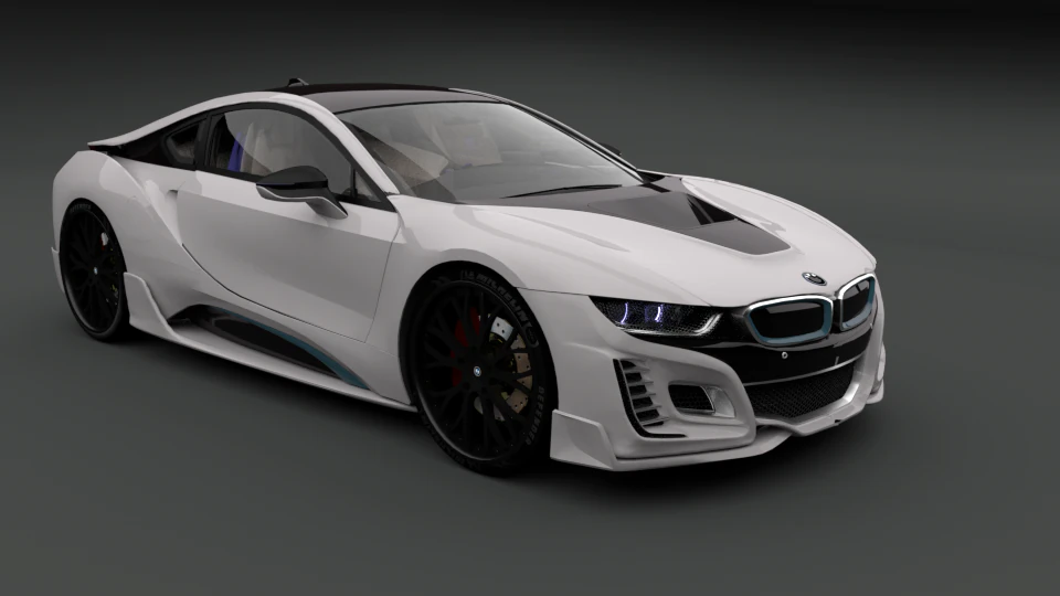 BMW i8 3Dモデル .c4d .max .obj .3ds .fbx .stl .blend 