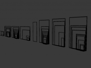 60 picture frame pack 3D Model