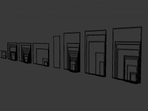 60 picture frame pack 3D Model