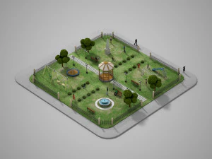 urban park 3D Model