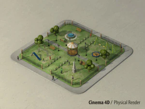 urban park 3D Model