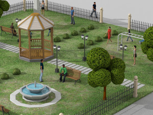 urban park 3D-Modell