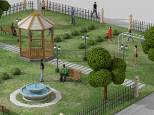 urban park 3D Model