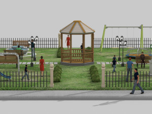 urban park 3D-Modell
