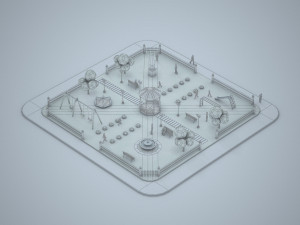 urban park 3D-Modell
