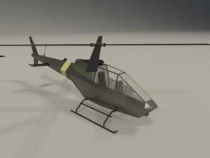 Lowpoly helicopters 3D Model